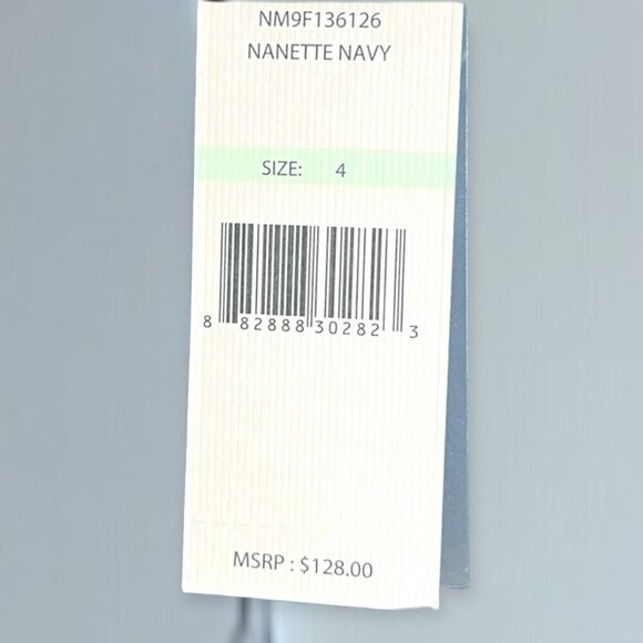 🌻NEW w/tag Nanette Lepore Navy Blue Pleated Waist Tie Shirt Dress Size 4. - Picture 11 of 11